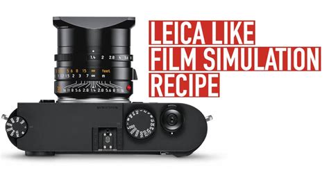 It is introduced in this article. . Leica like film simulation